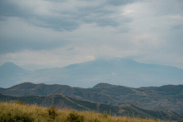 clouds over the mountains