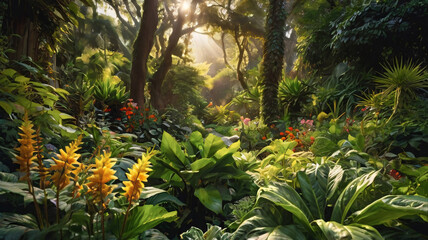 Nature jardin jungle &eacute;cologie rivi&egrave;re soleil IA 8