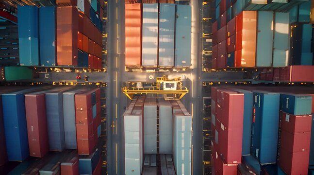 Aerial View of a Container Terminal