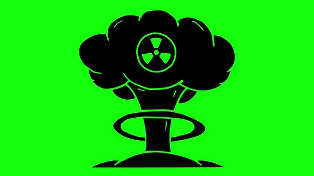 energy illustration video animation bomb electric nuclear silhouette power logo electricity icon industry technology pollution tower industrial fuel hiroshima outline atom radiation science for green