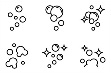 bubble icon set, vector illustration on white background