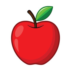 apple icon vector illustration with white background 