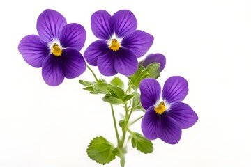 Canada violet flower on white background, Ai Generated
