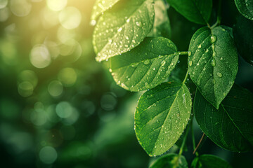 みずみずしい緑の葉のクローズアップ/Close-up of Fresh Green Leaves/Gro&szlig;aufnahme von frischen gr&uuml;nen Bl&auml;ttern