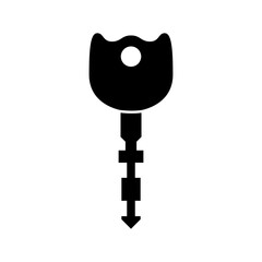 Key icon vector. Lock iluustartion sign. Closed symbol or logo.