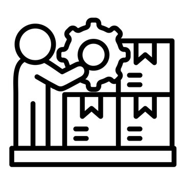 person holding gear boxes clip art preview