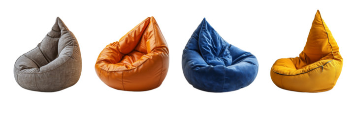 Collection of bag stuffed isolated on transparent background. Generated Ai