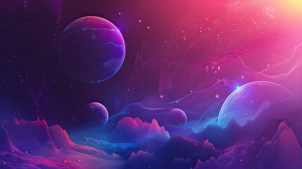 Minimalist Interstellar Abstract Background AI Generative