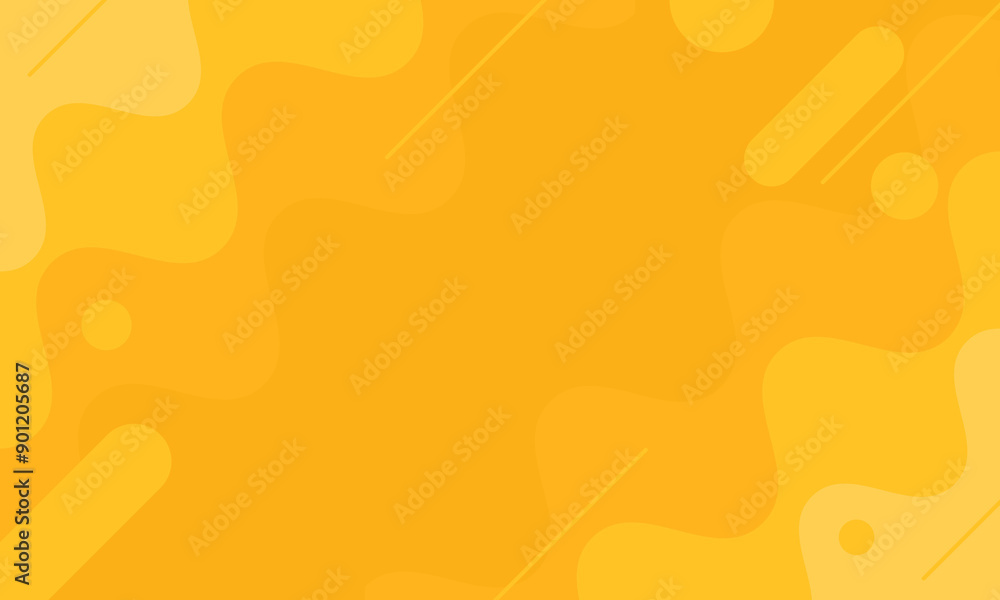 Poster abstract liquid orange and yellow template banner with gradient background with vector design