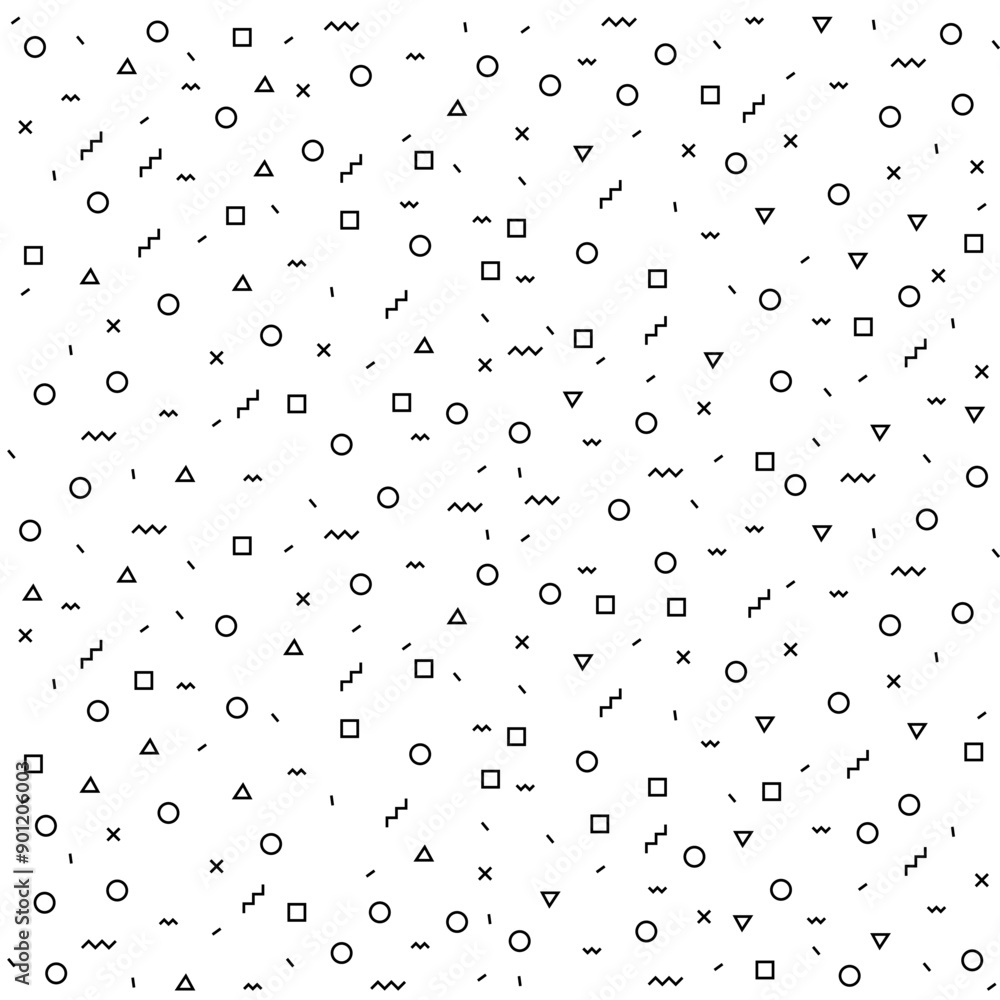 Aufkleber geometric vector pattern with black and white. form a triangle a line circle square triangle hipster
