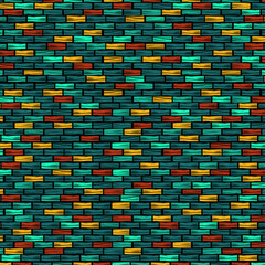 abstract color brick wall background vector