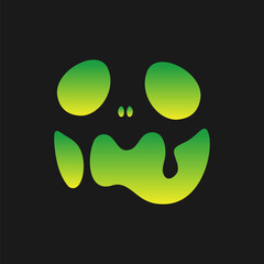 Jack O Lantern Scary Face Halloween Pumpkin Icon. Cute Funny Evil Face Expression Simple vector design element. Monster Creepy Horror Illustrations.