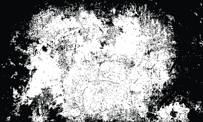 Grunge distressed overlay texture and background - wide banner format background with copy space for text. Grunge texture of chips, cracks,scratches.Soft white grunge.Distressed black grunge texture.