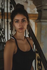 Fototapeta premium Woman in Black Tank Top Posing