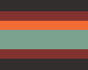 A striped background with vibrant orange, green, and brown stripes arranged horizontally