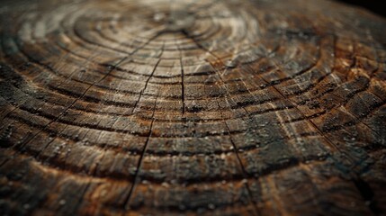 Wooden Surface with Circular Design