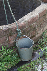 A bucket to take water from a deep water well