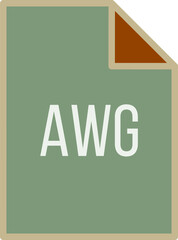 AWG File icon fill crisp corner