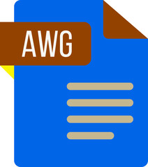 AWG File icon with dark ciolor and folded doc