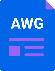 AWG file icon with symbol