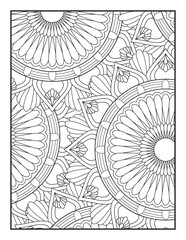 coloring page for children and adults. Mandala Coloring Pages. Mandala Coloring Book For Adult. Mandala Coloring Book. Seamless vector pattern. Black and white linear drawing. 