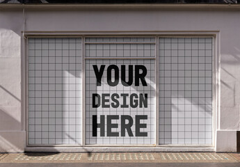 Mockup Of Vertical Customized Sign On Building