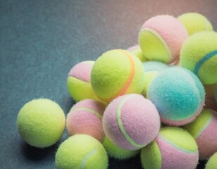 Obraz premium background with colorful pastel padel tennis balls