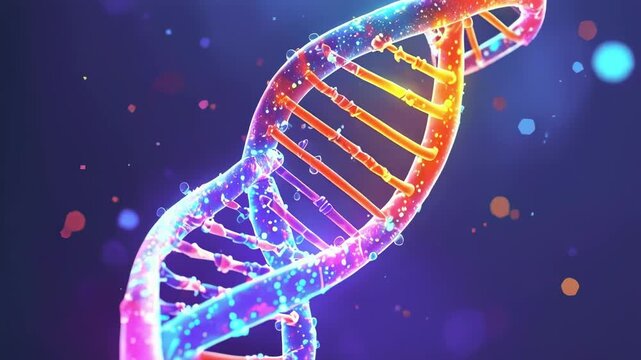 Neon color dna prototype illustration