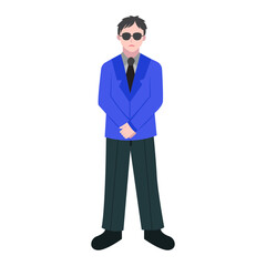 Bodyguard Character Illustration