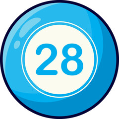 Bingo Lottery Ball Illustration