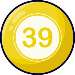 Bingo Lottery Ball Illustration