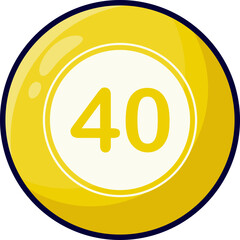Obraz premium Bingo Lottery Ball Illustration