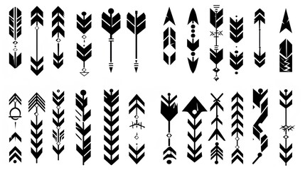 Fototapeta premium Arrows big black set icons, arrow icon, modern simple arrows, arrow vector collection cursor.illustration