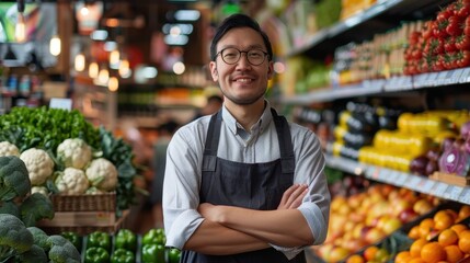 Focused Retail Manager Analyzing Declining Sales Reports Amid Business Debt and Retail Challenges