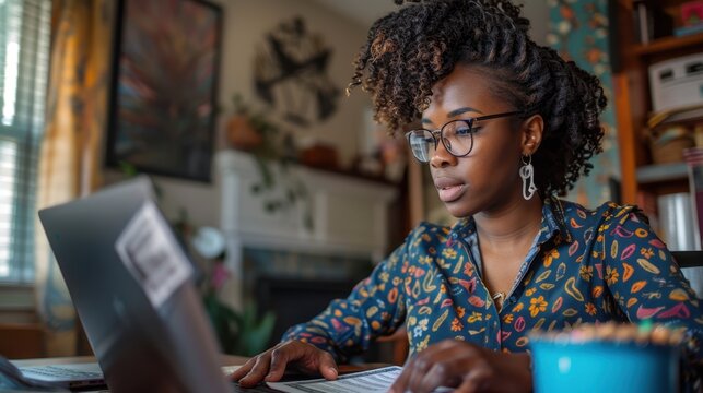 Stressed Freelancer with Tax Debt Notice in Home Office | Financial Problems, Business Debt, Taxation Issues