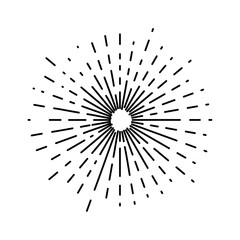Obraz premium sunburst rays linear design