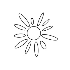 Sun illustration isolated in white 