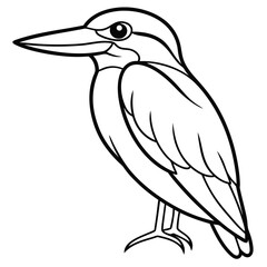 Silhouette Kingfisher Bird Vector 