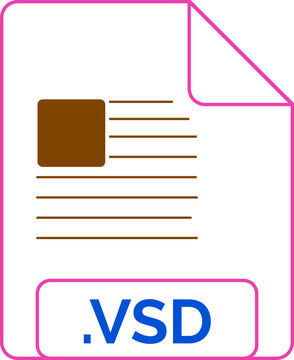VSD File icon minsk dashed rounded outline