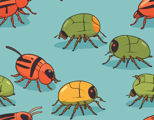 Chigger insect repellent cartoon vector illustration