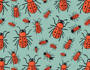 Chigger insect repellent cartoon vector illustration