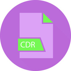 CDR File format icon space in shapes and circular shape outside