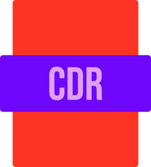 CDR ip file extension icon color fill outer flat