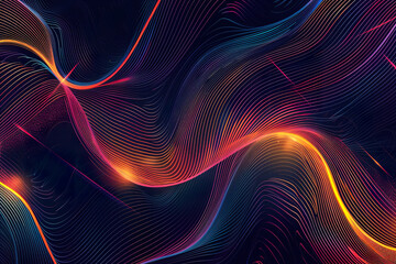 A colorful, abstract design with a purple line, generative ai image.