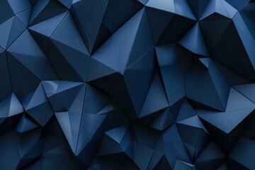 Obraz premium A blue background with a lot of triangles, generative ai image.