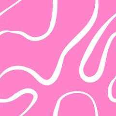 Seamless abstract pattern with squiggles and scribbles. Weaved curved lines. Chaotic ink scribbles decorative texture. Messy doodles, wavy and curly lines.