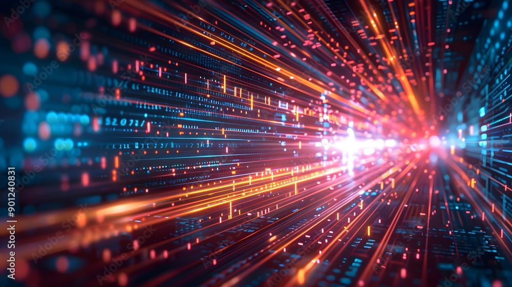 Poster dynamic data stream: a visual representation of digital information flow
