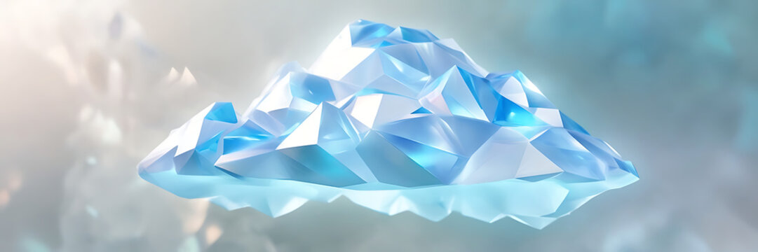 Iceberg illustration Networking connect technology abstract concept.