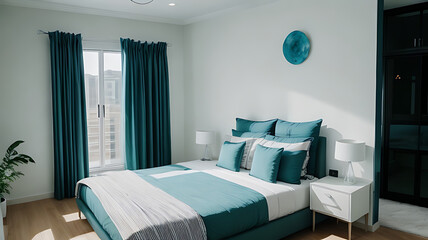 Combines aesthetics with practicality for a comfortable and sophisticated bedroom environment.