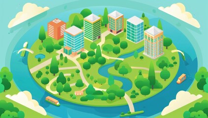 Sustainable Cityscape Concept Art